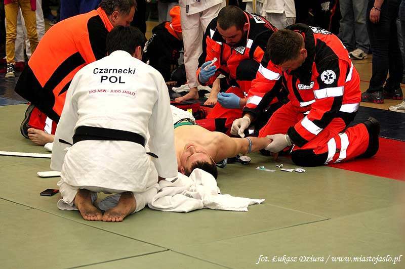 Wypadek na zawodach judo w Jaśle