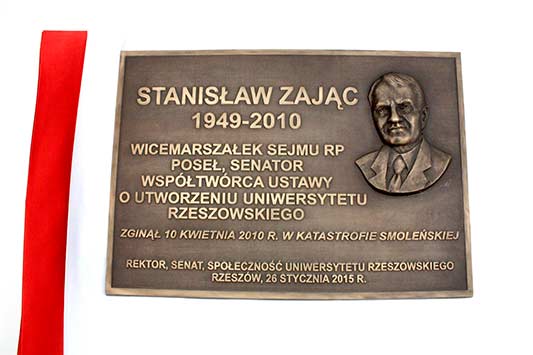 Mała Aula Uniwersytetu Rzeszowskiego nosi imię wicemarszałka Sejmu Stanisława Zająca