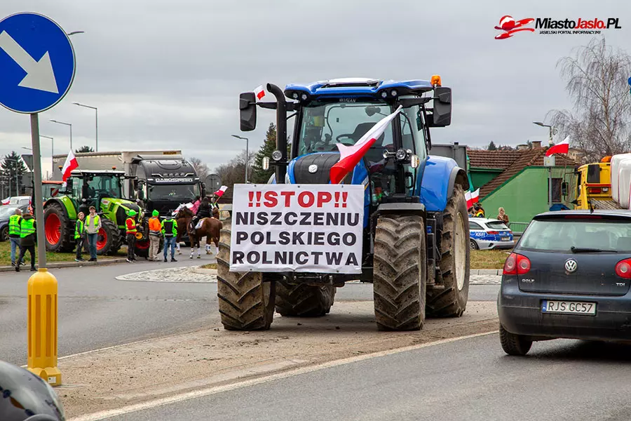 Strajk rolników w Jaśle